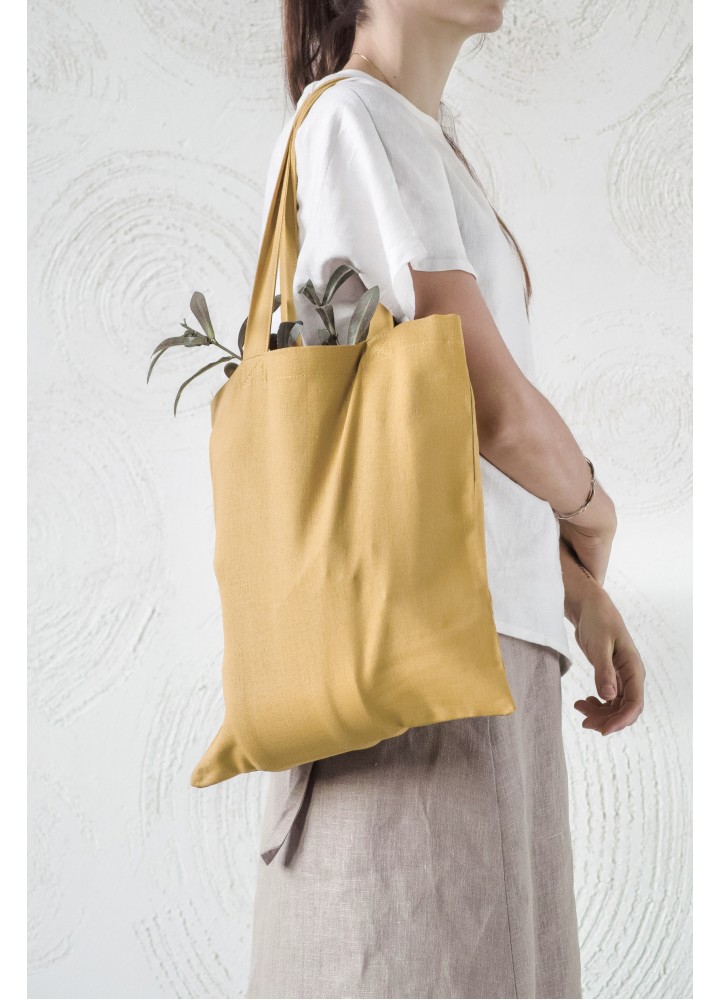 Льняная сумка - шоппер с вашим логотипом