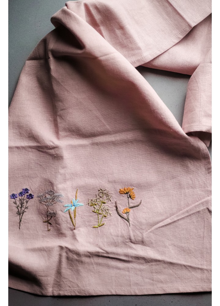 Льняное полотенце "Полевые цветы"